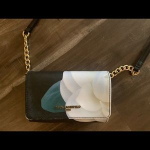 KARL LAGERFELD flower crossbody purse
